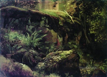 Bosque Painting - piedras en el bosque valaam 1860 paisaje clásico Ivan Ivanovich árboles